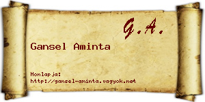 Gansel Aminta névjegykártya